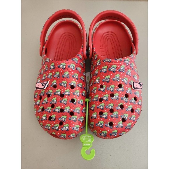 New CROCS Classic VINEYARD VINES Holiday Clog Size M7/W9 Red
